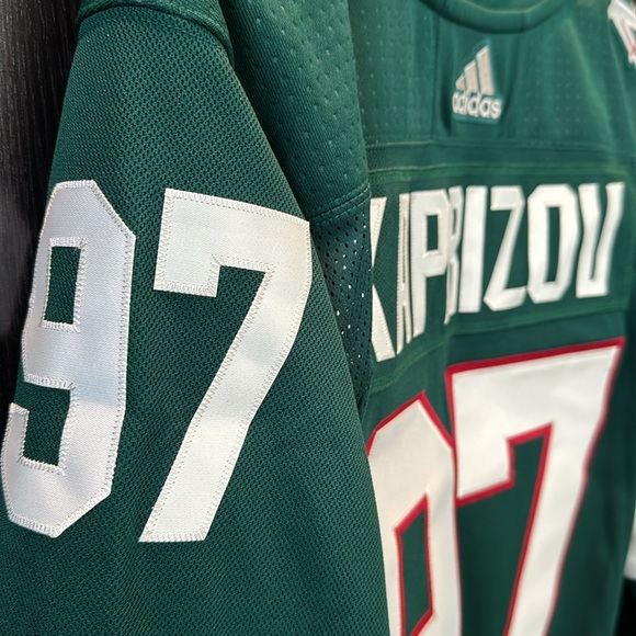 Kirill Kaprizov Minnesota Wild adidas Home Primegreen Authentic Player Jersey - Picture 8 of 10